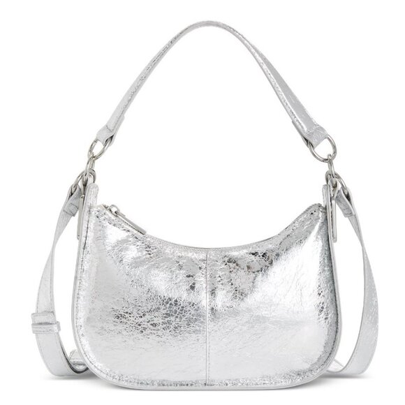 Macy's On 34th Dyanne textured small shoulder crossbody bag - Metallic silvermet - Picture 12 of 12